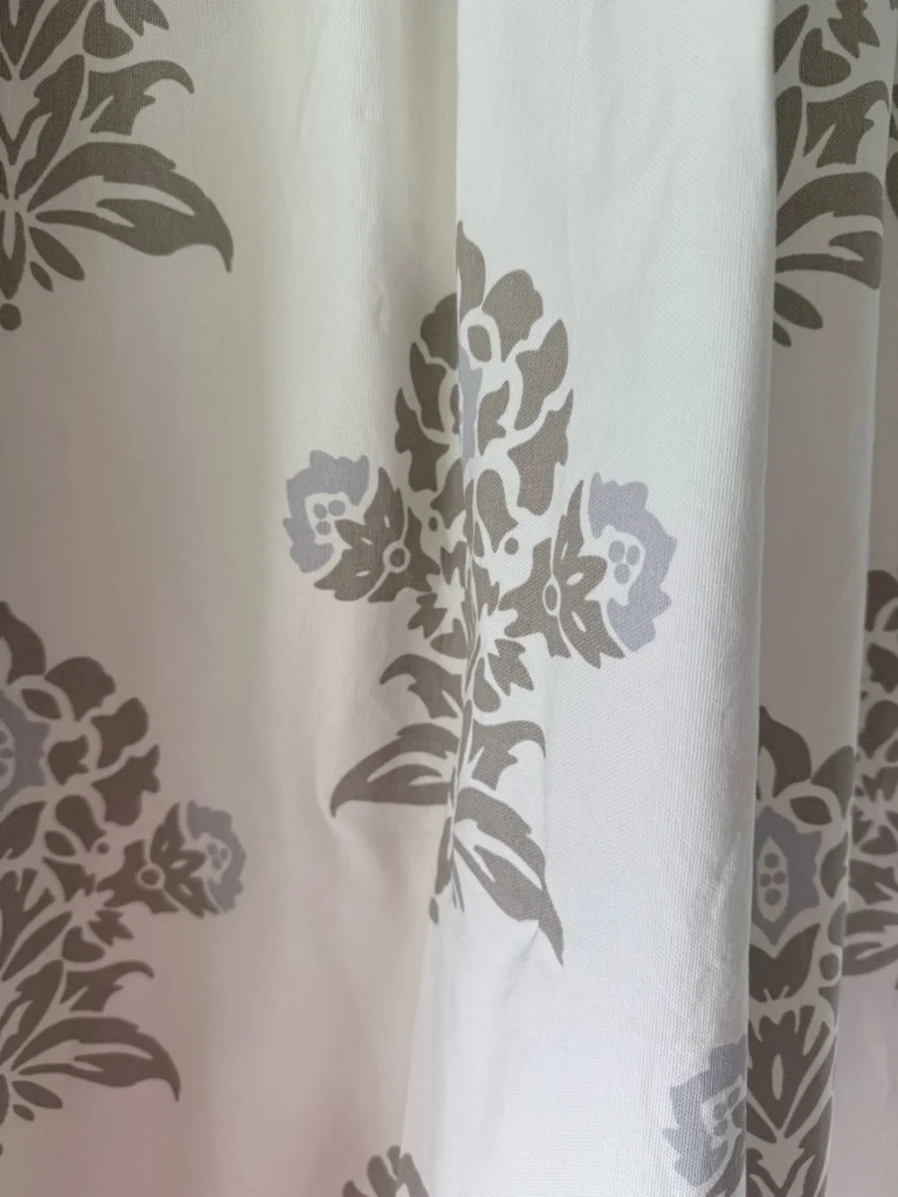 SERENA & LILY 100% Cotton Block Print Shower Curtain 72”x72” Portugal